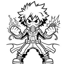 Раскраска: Моя геройская академия (Аниме и манга) #218535 - Бесплатные раскраски для печати