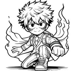 Раскраска: Моя геройская академия (Аниме и манга) #218541 - Бесплатные раскраски для печати