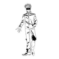 Раскраска: Сатору Годжо (Аниме и манга) #220368 - Бесплатные раскраски для печати