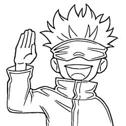 Раскраски: Сатору Годжо - Бесплатные раскраски для печати