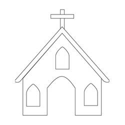 Раскраска: Церковь (Здания и Архитектура) #64315 - Бесплатные раскраски для печати
