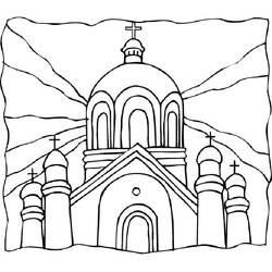 Раскраска: Церковь (Здания и Архитектура) #64333 - Бесплатные раскраски для печати