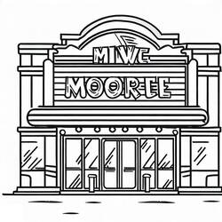 Раскраска: Кинотеатр (Здания и Архитектура) #188680 - Бесплатные раскраски для печати