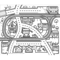Раскраски: Город - Бесплатные раскраски для печати