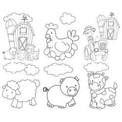 Раскраска: Ферма (Здания и Архитектура) #183672 - Бесплатные раскраски для печати