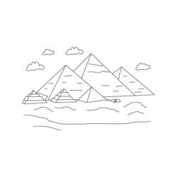 Раскраска: Пирамида (Здания и Архитектура) #190992 - Бесплатные раскраски для печати
