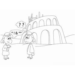 Раскраска: Вавилонская башня (Здания и Архитектура) #213647 - Бесплатные раскраски для печати