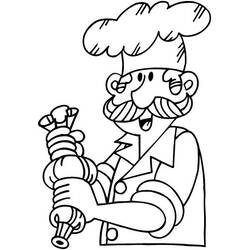 Раскраска: Пекарь (Карьера и Профессии) #89965 - Бесплатные раскраски для печати