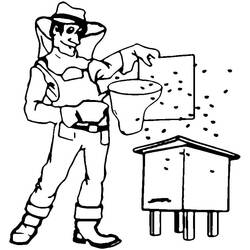 Раскраска: Пчеловод (Карьера и Профессии) #189930 - Бесплатные раскраски для печати