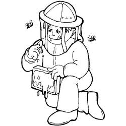 Раскраска: Пчеловод (Карьера и Профессии) #189935 - Бесплатные раскраски для печати