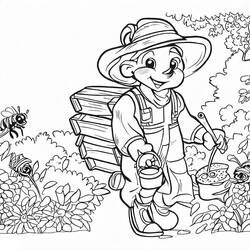Раскраска: Пчеловод (Карьера и Профессии) #189937 - Бесплатные раскраски для печати