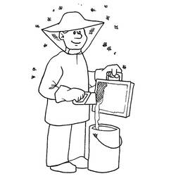 Раскраска: Пчеловод (Карьера и Профессии) #189944 - Бесплатные раскраски для печати