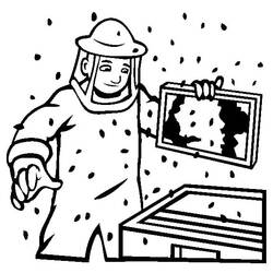 Раскраска: Пчеловод (Карьера и Профессии) #189946 - Бесплатные раскраски для печати