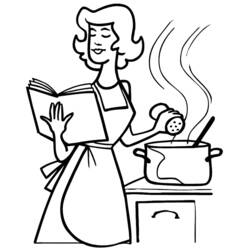 Раскраска: Повар (Карьера и Профессии) #91829 - Бесплатные раскраски для печати