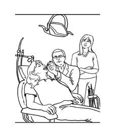 Раскраска: Стоматолог (Карьера и Профессии) #92857 - Бесплатные раскраски для печати