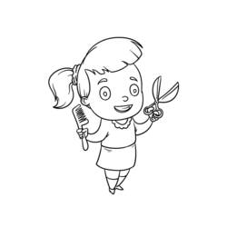 Раскраска: Парикмахер (Карьера и Профессии) #91248 - Бесплатные раскраски для печати