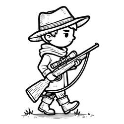 Раскраска: Охотник (Карьера и Профессии) #218035 - Бесплатные раскраски для печати