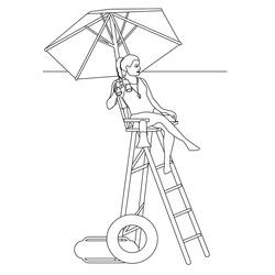 Раскраска: Спасатель (Карьера и Профессии) #205619 - Бесплатные раскраски для печати