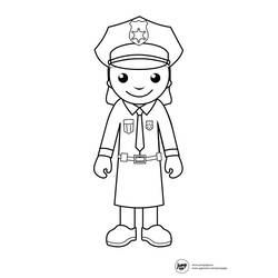 Раскраска: Полицейский (Карьера и Профессии) #105392 - Бесплатные раскраски для печати