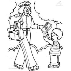 Раскраска: Почтальон (Карьера и Профессии) #94912 - Бесплатные раскраски для печати