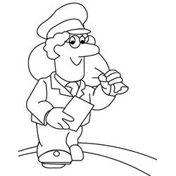 Раскраска: Почтальон (Карьера и Профессии) #95065 - Бесплатные раскраски для печати