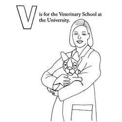 Раскраска: Ветеринар (Карьера и Профессии) #213818 - Бесплатные раскраски для печати
