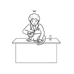 Раскраска: Ветеринар (Карьера и Профессии) #213822 - Бесплатные раскраски для печати