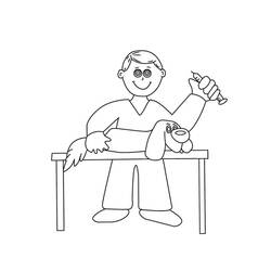 Раскраска: Ветеринар (Карьера и Профессии) #213826 - Бесплатные раскраски для печати