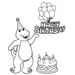 Раскраска: Barney (Персонажи Мультфильмов) #203007 - Бесплатные раскраски для печати