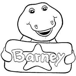 Раскраска: Barney (Персонажи Мультфильмов) #203013 - Бесплатные раскраски для печати