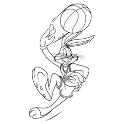 Раскраска: Багс Банни (Персонажи Мультфильмов) #26329 - Бесплатные раскраски для печати