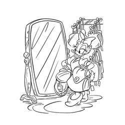 Раскраска: Дейзи Дак (Персонажи Мультфильмов) #186338 - Бесплатные раскраски для печати