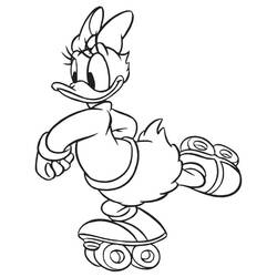 Раскраска: Дейзи Дак (Персонажи Мультфильмов) #186355 - Бесплатные раскраски для печати