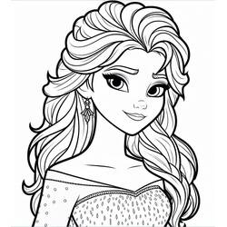 Раскраска: Elsa (Персонажи Мультфильмов) #220106 - Бесплатные раскраски для печати