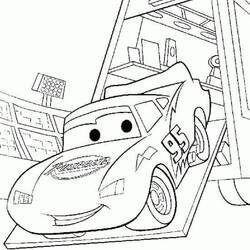 Раскраска: Flash McQueen (Персонажи Мультфильмов) #183662 - Бесплатные раскраски для печати