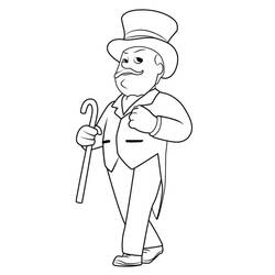 Раскраска: Mayor Hellinger (Персонажи Мультфильмов) #181905 - Бесплатные раскраски для печати