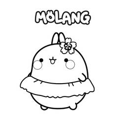 Раскраска: Molang (Персонажи Мультфильмов) #209147 - Бесплатные раскраски для печати
