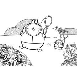 Раскраска: Molang (Персонажи Мультфильмов) #209165 - Бесплатные раскраски для печати