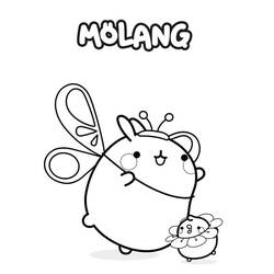 Раскраска: Molang (Персонажи Мультфильмов) #209173 - Бесплатные раскраски для печати