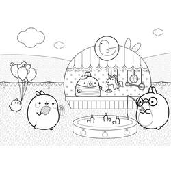 Раскраска: Molang (Персонажи Мультфильмов) #209176 - Бесплатные раскраски для печати