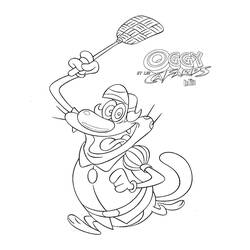 Раскраска: Oggy (Персонажи Мультфильмов) #178504 - Бесплатные раскраски для печати
