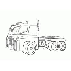 Раскраска: Optimus Prime (Персонажи Мультфильмов) #214256 - Бесплатные раскраски для печати