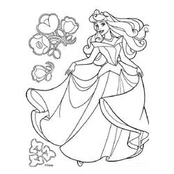 Раскраска: Princess Aurora (Персонажи Мультфильмов) #181922 - Бесплатные раскраски для печати