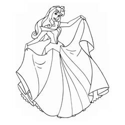 Раскраска: Princess Aurora (Персонажи Мультфильмов) #181938 - Бесплатные раскраски для печати