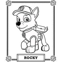 Раскраска: Рокки Щенячий патруль (Персонажи Мультфильмов) #181728 - Бесплатные раскраски для печати