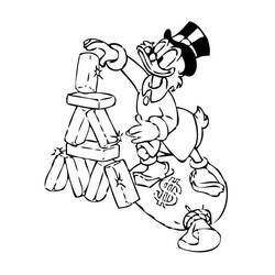 Раскраска: Scrooge McDuck (Персонажи Мультфильмов) #199818 - Бесплатные раскраски для печати