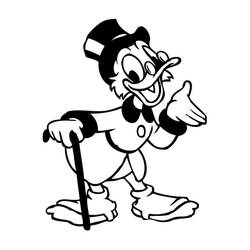 Раскраска: Scrooge McDuck (Персонажи Мультфильмов) #199832 - Бесплатные раскраски для печати