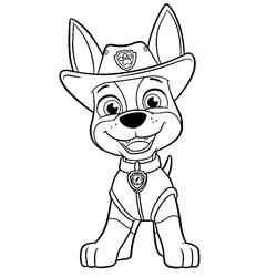 Раскраска: Трекер Щенячий патруль (Персонажи Мультфильмов) #181747 - Бесплатные раскраски для печати