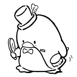 Раскраска: Tuxedo Sam (Персонажи Мультфильмов) #220176 - Бесплатные раскраски для печати