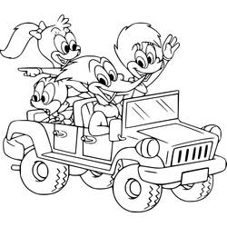 Раскраска: Woody Woodpecker (Персонажи Мультфильмов) #208894 - Бесплатные раскраски для печати